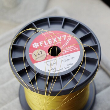 日本进口金丝软线细钢丝绳diy自制珍珠手链项链手工饰品串珠材料