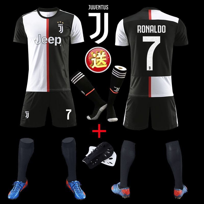 尤文图斯球衣19 20主场c罗球衣足球服套装男成人儿童训练队服