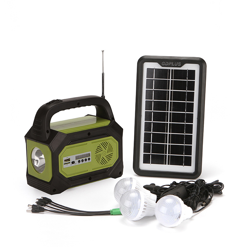 multifunctional outdoor emergency portable eco radio bluetooth solar portable lamp courtyard party lighting