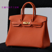 纯手工蜡线togo铂金包birkin30cm牛皮box,epsom手提包斜挎包女包