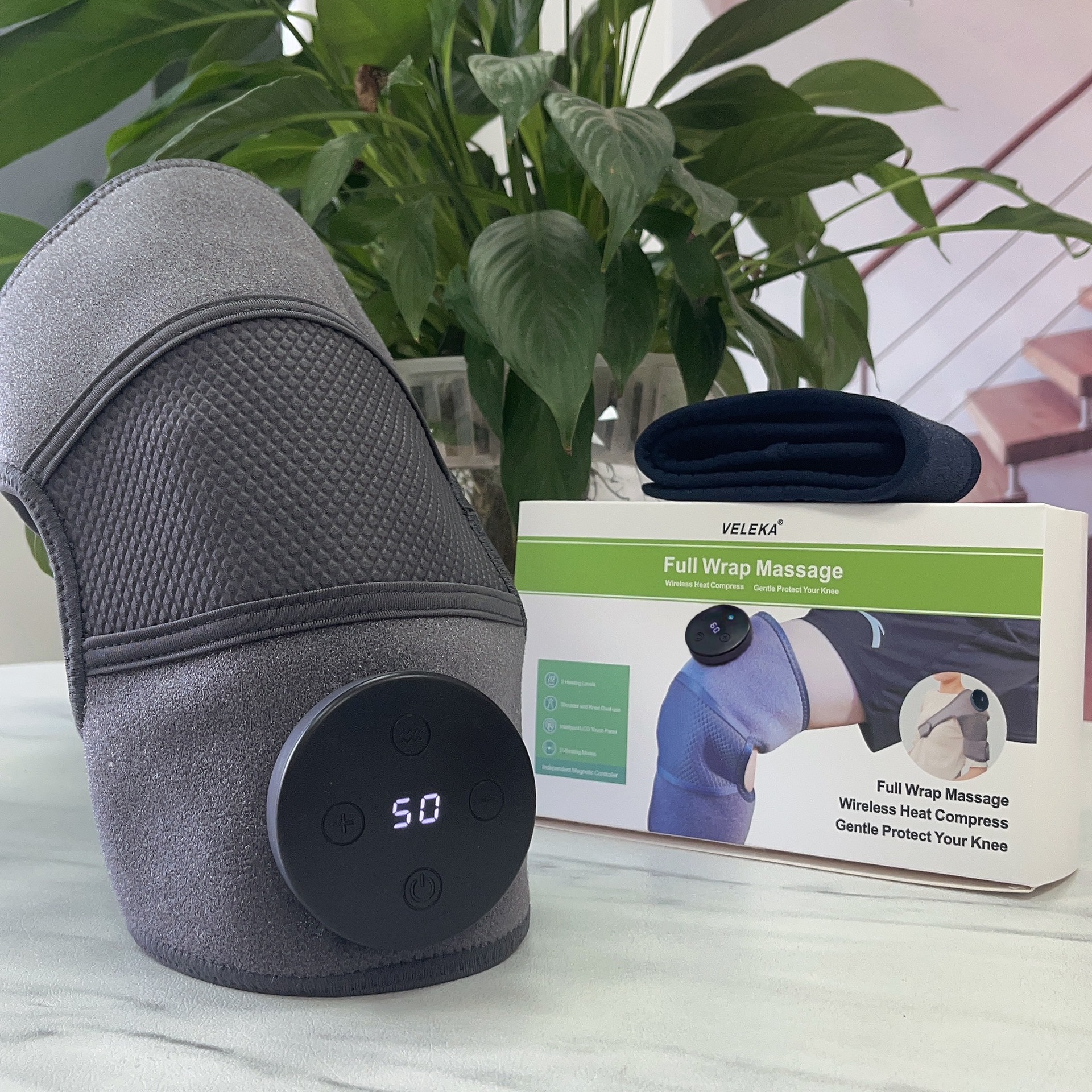 电加热膝盖按摩仪老寒腿关节艾灸热敷按摩热敷理疗仪膝盖按摩器