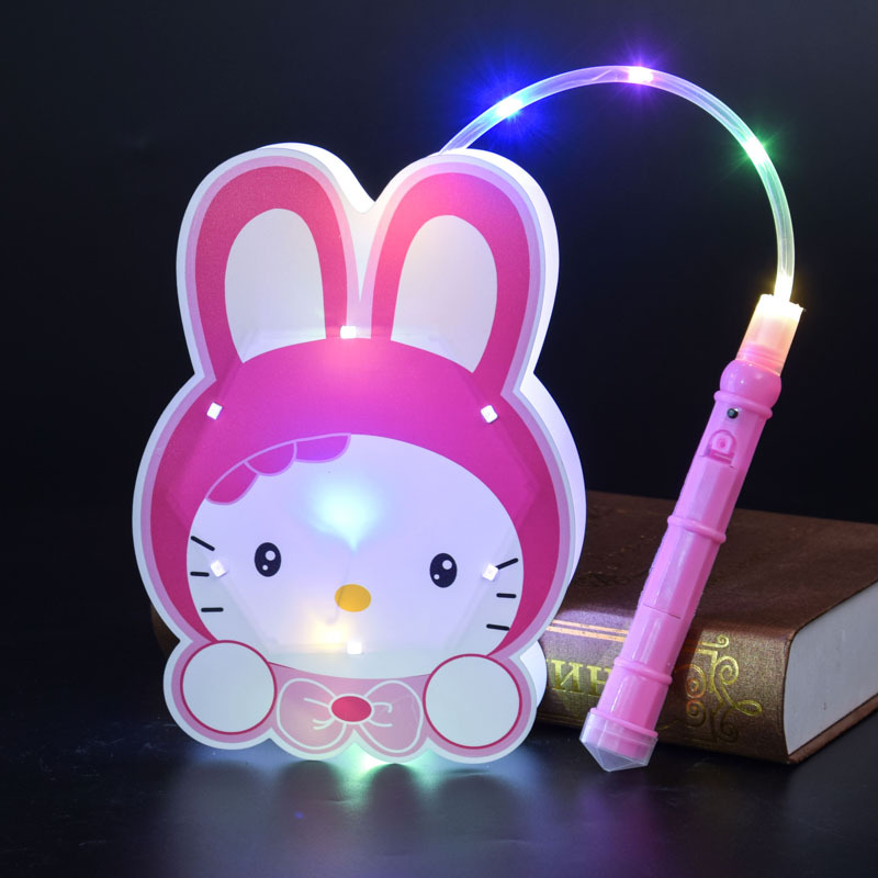 Mid-Autumn Festival New Jade Hare New Year's New Year's Day Lantern Festival Luminous Portable Lantern Small Gift Cartoon Stall Hot Sale Toy