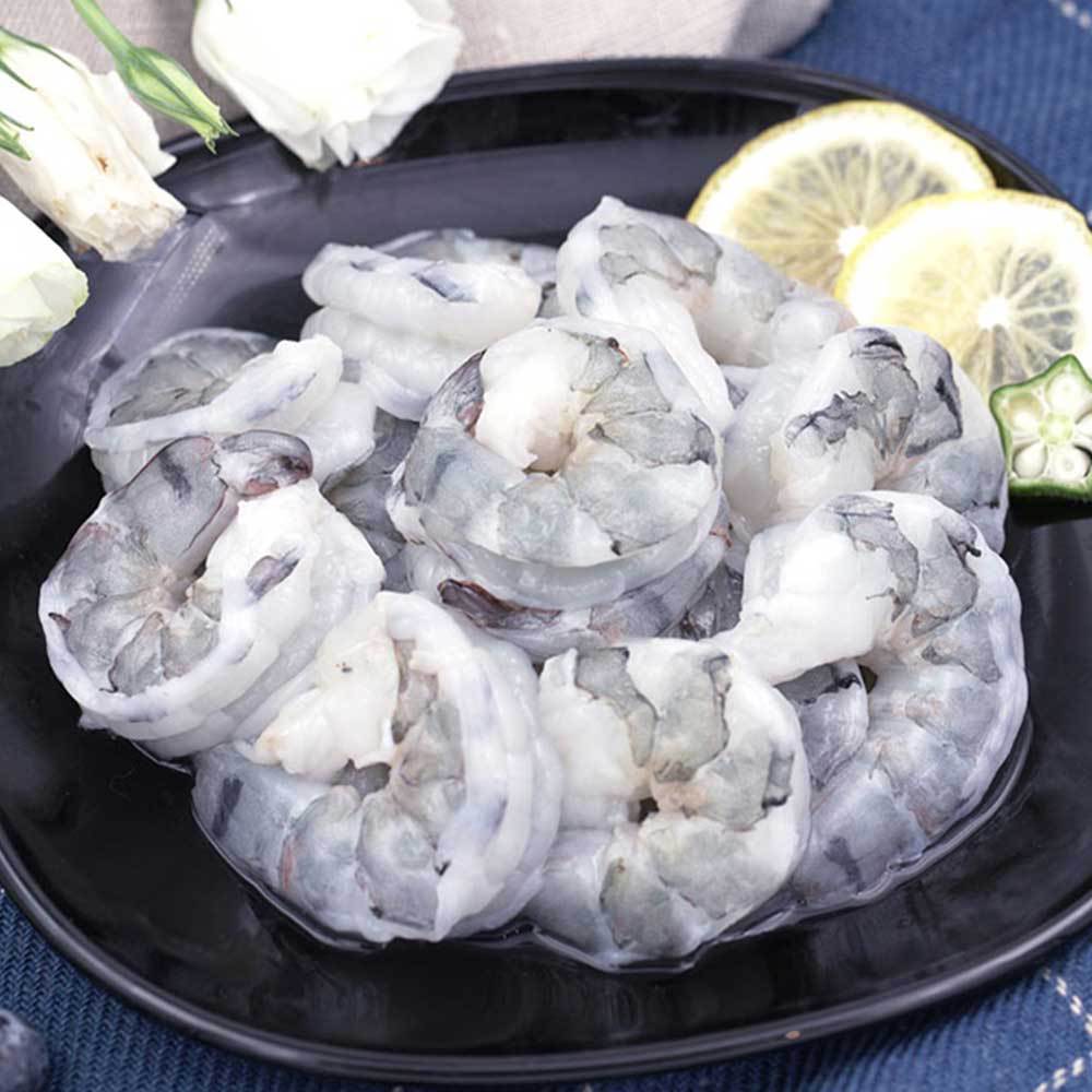 新虹宝黑虎牡丹虾球冷冻去虾线食材水产湛江开背无冰大号虾仁200g