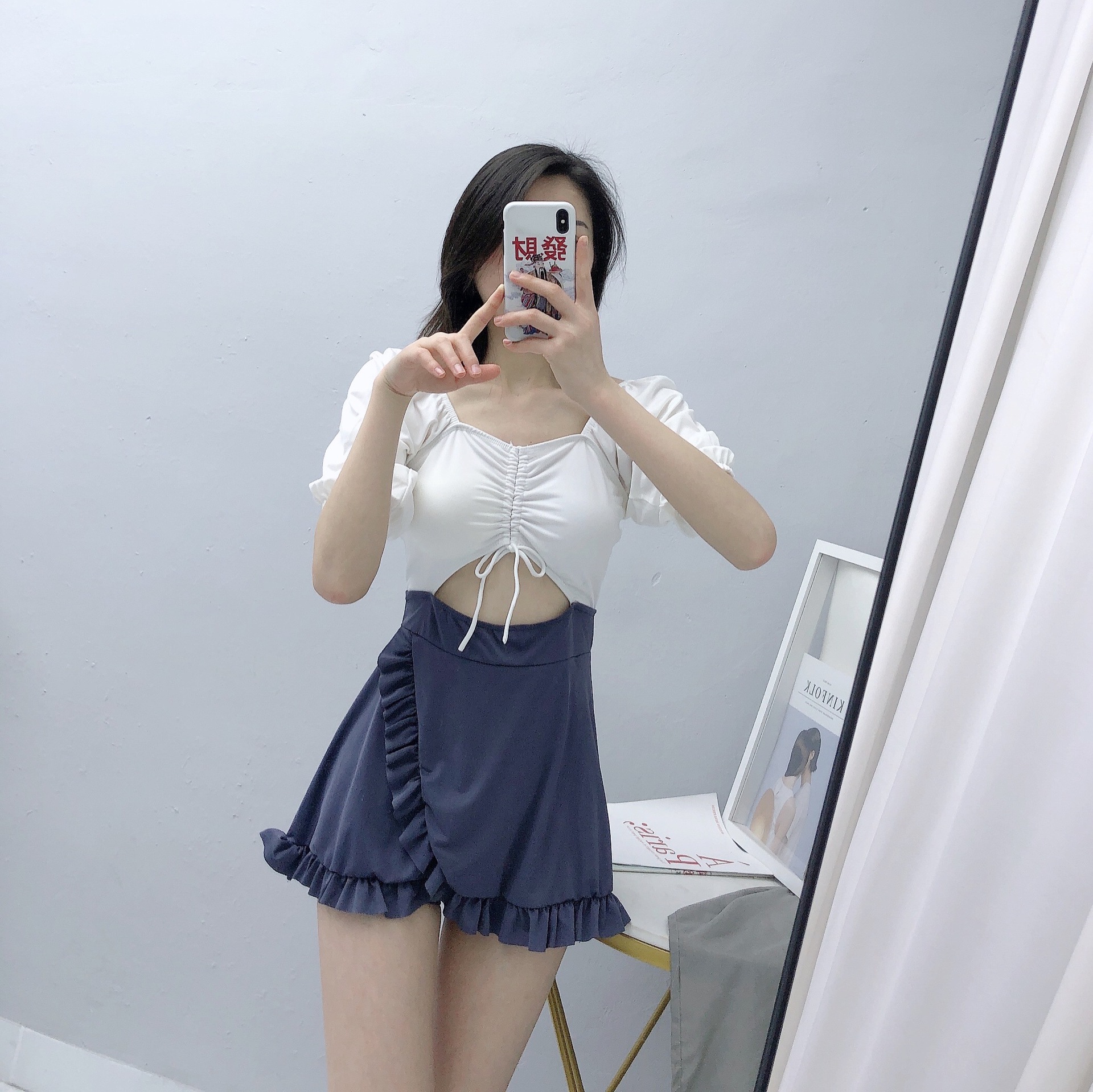 少女分体平角泳装