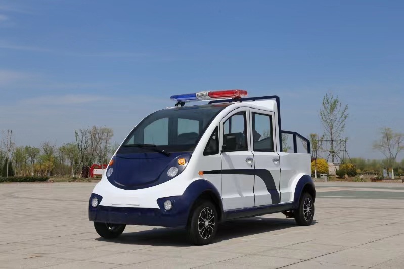 5座电动巡逻车景区城管执勤四轮带斗新能源铁壳电动巡逻车观光车