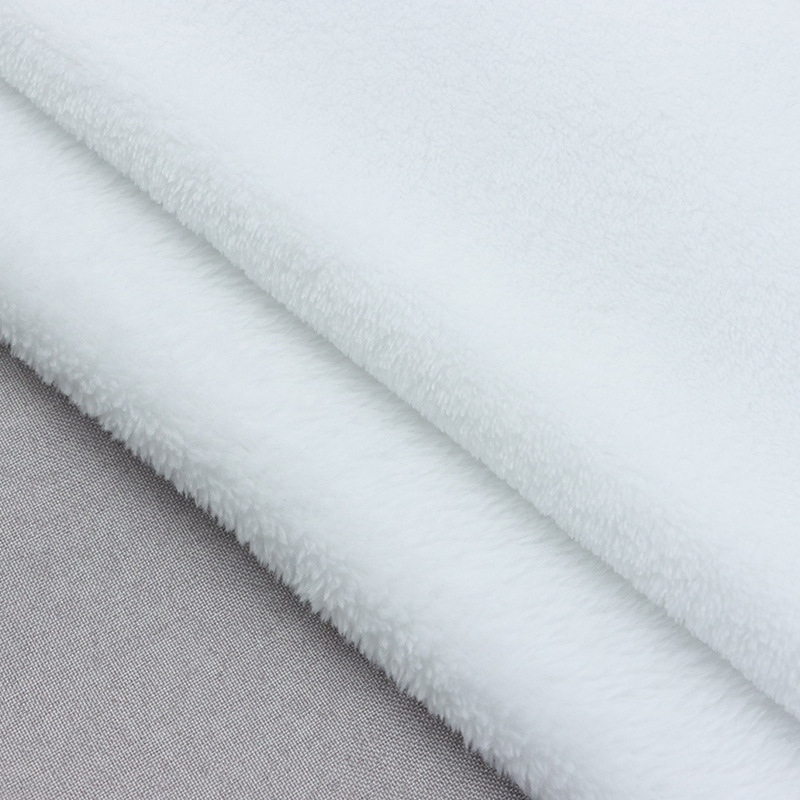Spot Single Double-Sided Bleached White Flannel Super Soft Imitation Super Exclusive for Heat Transfer Digital Printing Flannel