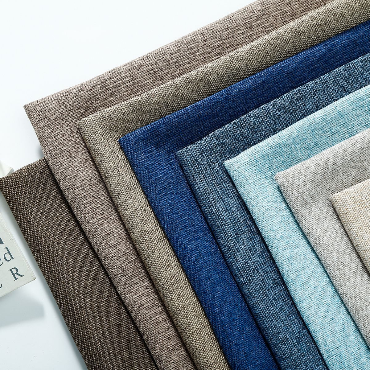 现货加厚沙发布棉麻布料仿麻布料涤纶沙发布料软包靠垫面料批发