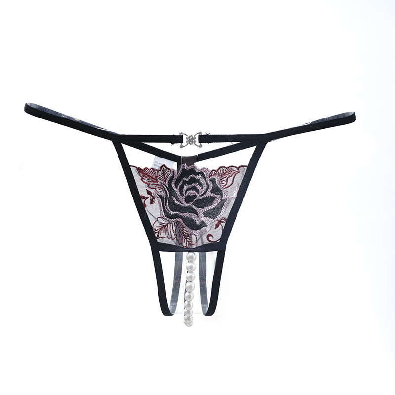 情趣内裤女士丁字裤开档免脱透明诱惑sm珍珠按摩火辣激情成人用品