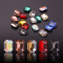 美甲尖底异形炫彩钻ab彩白立体钻七彩大钻幻彩玻璃钻 指甲饰品钻
