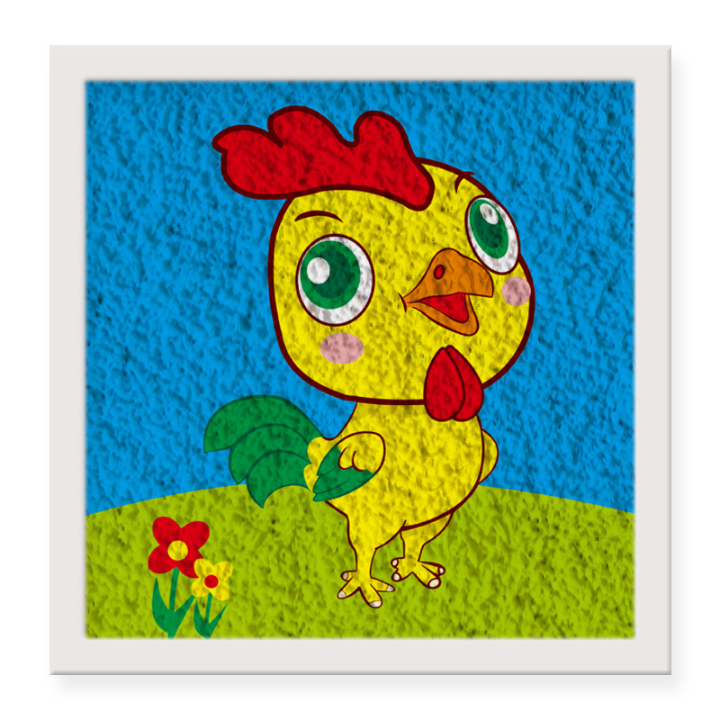 纸浆画diy手工制作材料包儿童纸浆泥画十二生肖底板彩泥画立体画