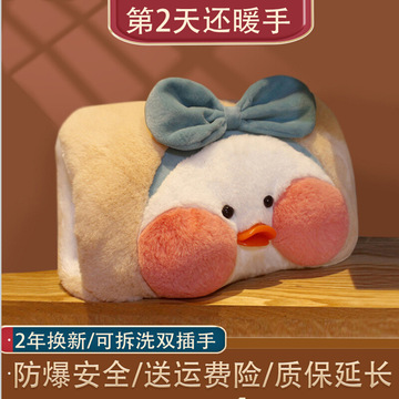 国标热水袋充电式暖水袋网红鸭卡通暖宝宝已注水防爆暖宝宝电暖宝
