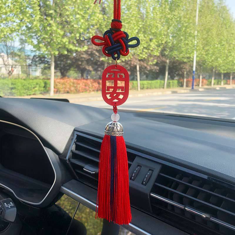 汽车中国结挂件车内吊坠保平安后视镜高档装饰品挂饰男女车上用品