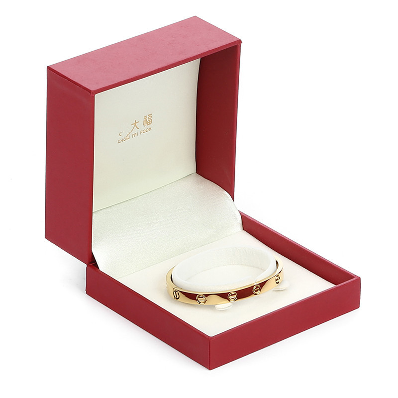 新八角周大福首饰盒黄金对戒指盒子项链盒猪牌龙凤手镯手链包装盒