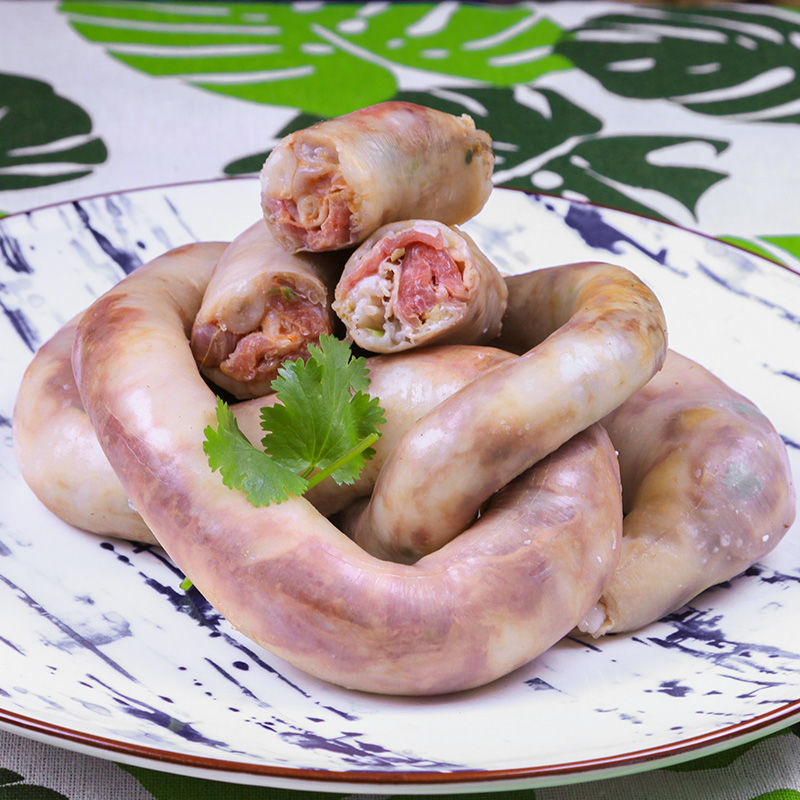 内蒙古特产手工羊肉肠 新鲜肉肠真空羔羊肉香肠 传统羊肉肠肚包肉