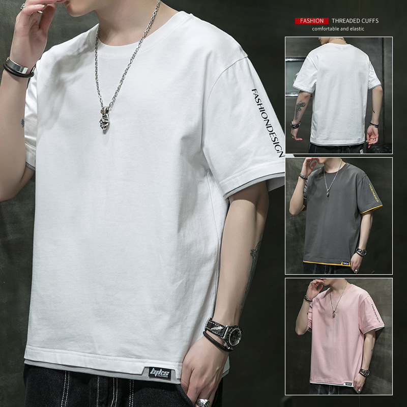 依阳短袖t恤男士2021年新款夏季棉上衣宽松潮流短袖体恤-阿里巴巴