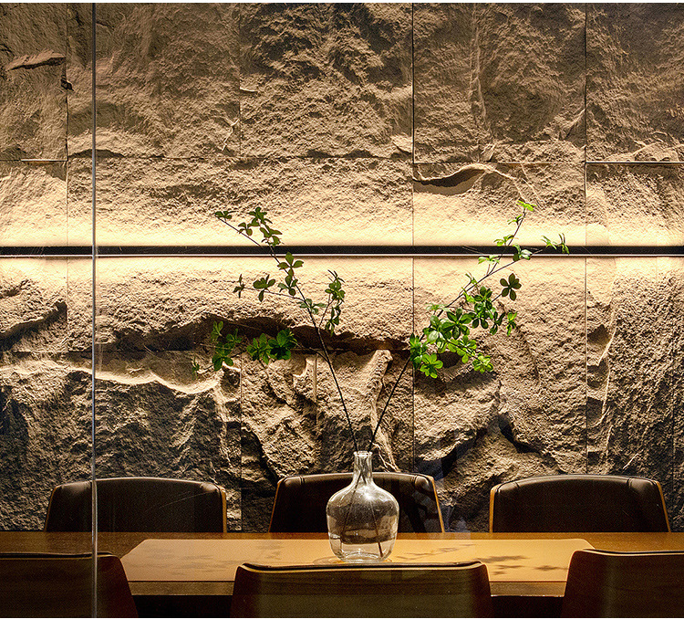 广东厂家批发pu石皮仿真蘑菇石轻质文化石聚氨酯石材板