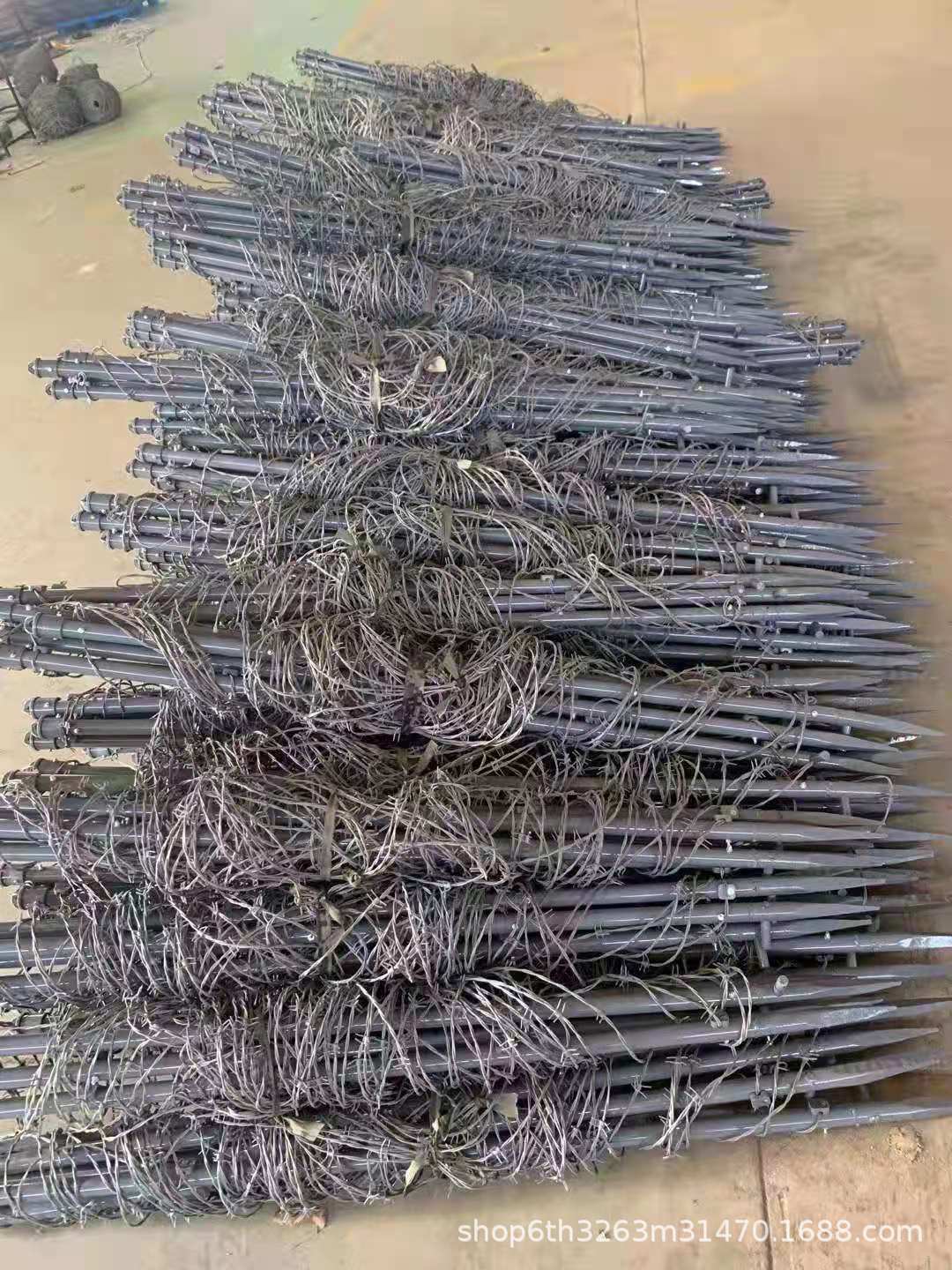 模拟列装铁丝网 一列桩模拟铁丝网 铁丝网模型 铁丝网