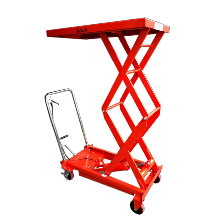 宁波直销手动液压升降车350kg平台车 模具车 升降平台车定制