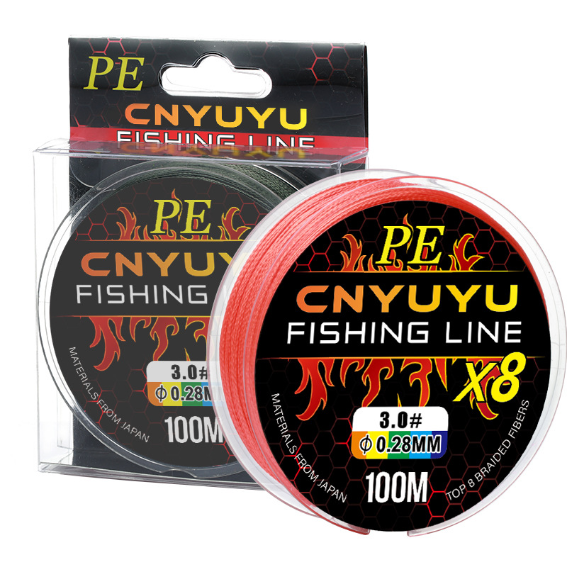 8 Series 100 M Cnyuyu Spider Thread Fishing Line PE Wire Fishing Reel Dyneema Lure Sea Fishing Cross-Border Foreign Trade