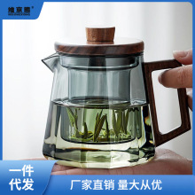 玻璃小茶壶加厚耐高温泡茶壶茶水分离冲茶煮茶沏茶壶过滤高颜值