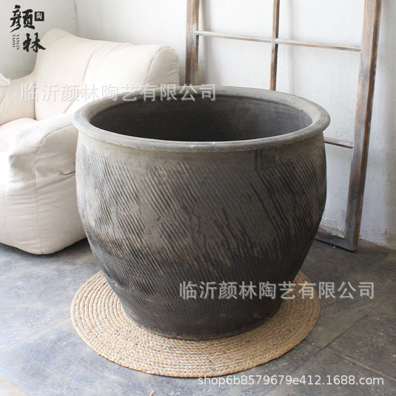 水缸庭院大缸陶缸土缸老缸旧缸民俗缸民宿装饰缸荷花缸陶盆大号缸