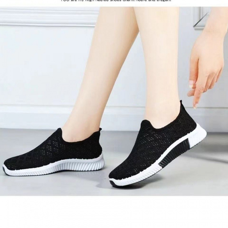 Cross-Border Wholesale 2023 New Summer Cloth Shoes Flat Hollowed Female Tennis Shoes Sneaker Casual Shoes Comfortable Soft Bottom Shoes