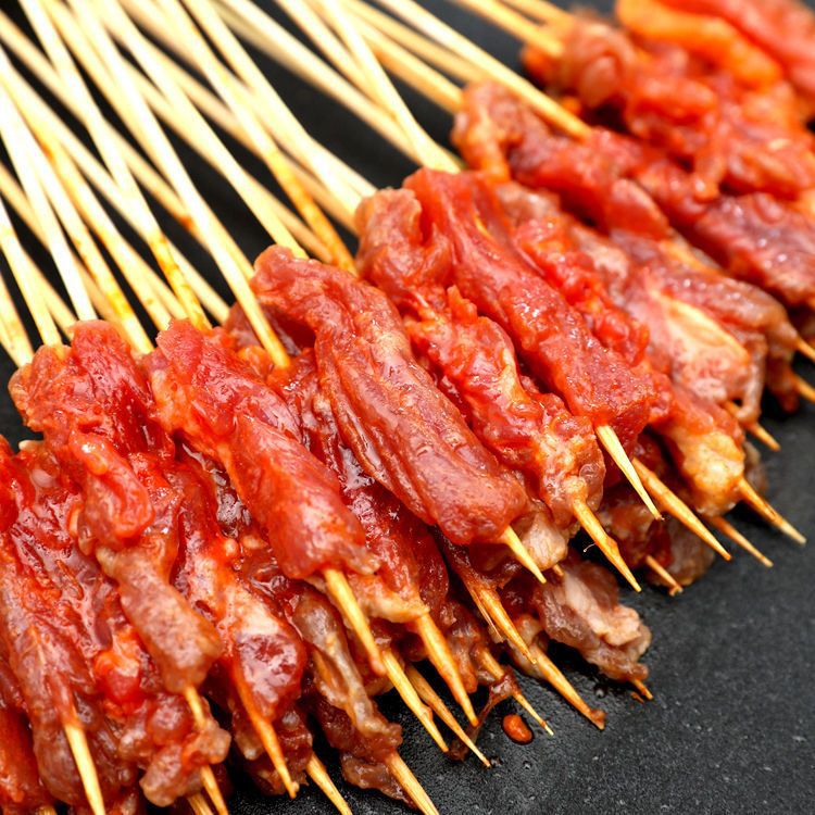 户外牛肉串小串铁板烧烤油炸中街夺命网红商用300串串食材1200