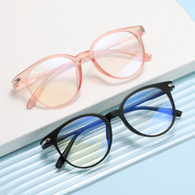 跨境热卖新款韩版时尚眼镜框个性防蓝光镜透明果冻色复古框架眼镜