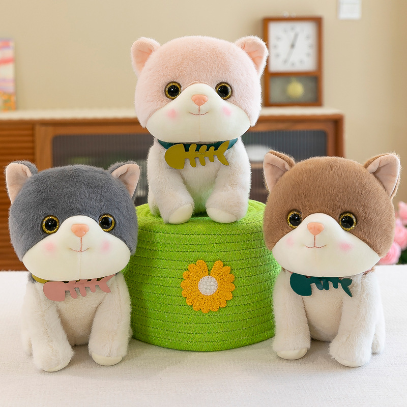 新款卡通小猫咪咪毛绒玩具公仔可爱小动物猫咪玩偶礼品娃娃机批发