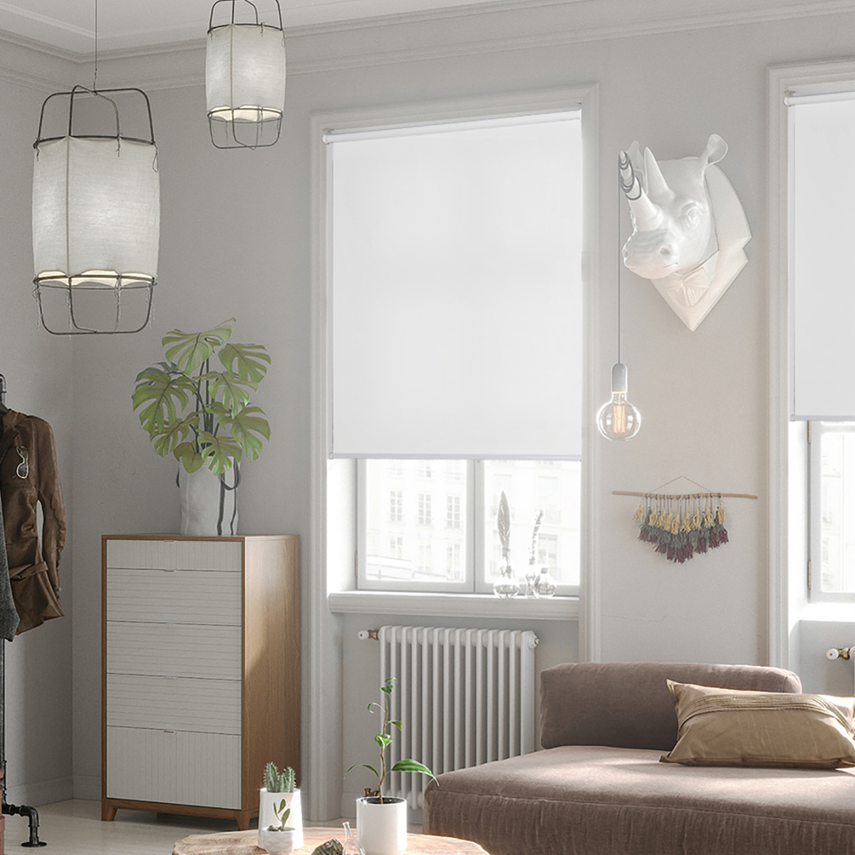 卷帘窗帘卷拉式