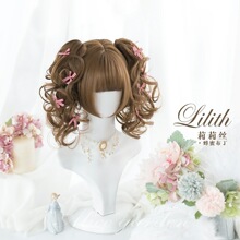 Alicegarden日常原宿Lolita假发《Lilith》双虎口夹齐刘海假发女