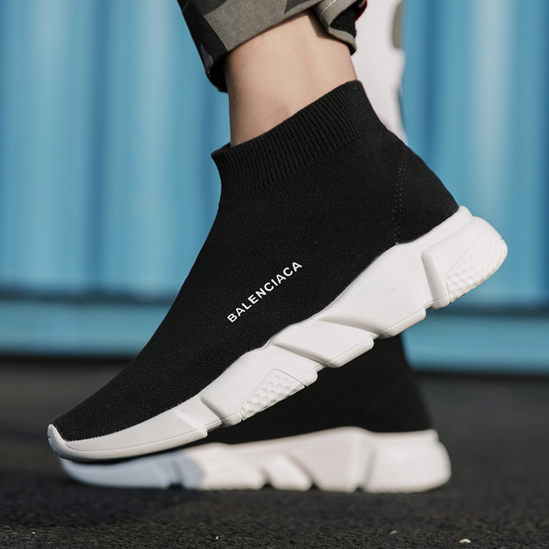 秋冬季ins袜子鞋情侣大码运动鞋巴黎休闲鞋世家轻便透气男高帮鞋