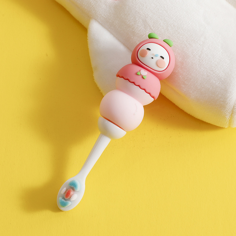 Children's Soft Hair Manual Cute Fruit Toothbrush Baby 1-2-3-4-6 Years Old Children over Half a Year Old Brushing Soft Hair