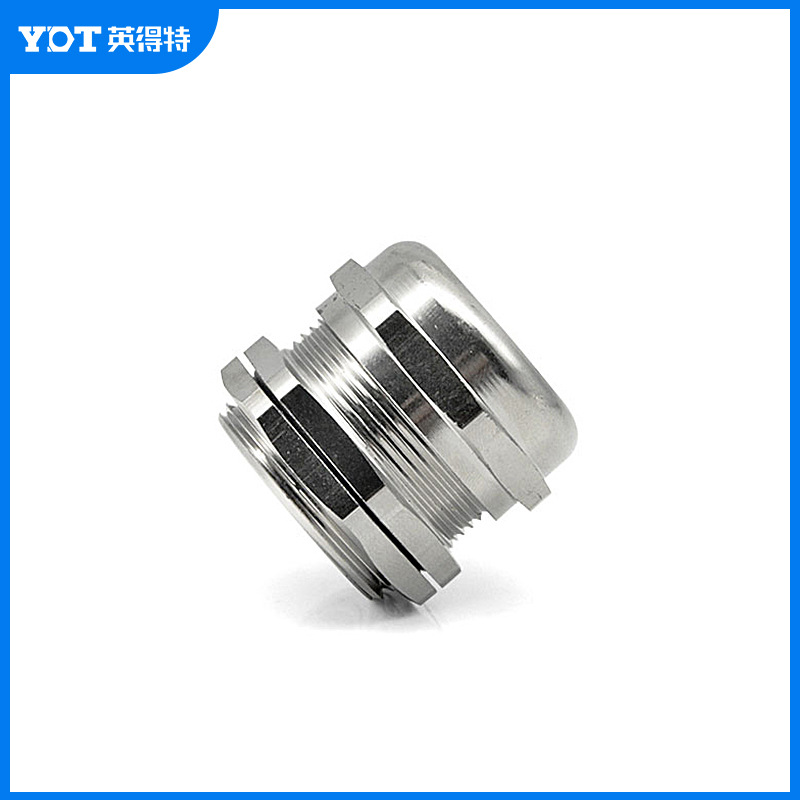 防水接头金属电缆接头黄铜镀镍m型pg电源固定头防水格兰头连接器