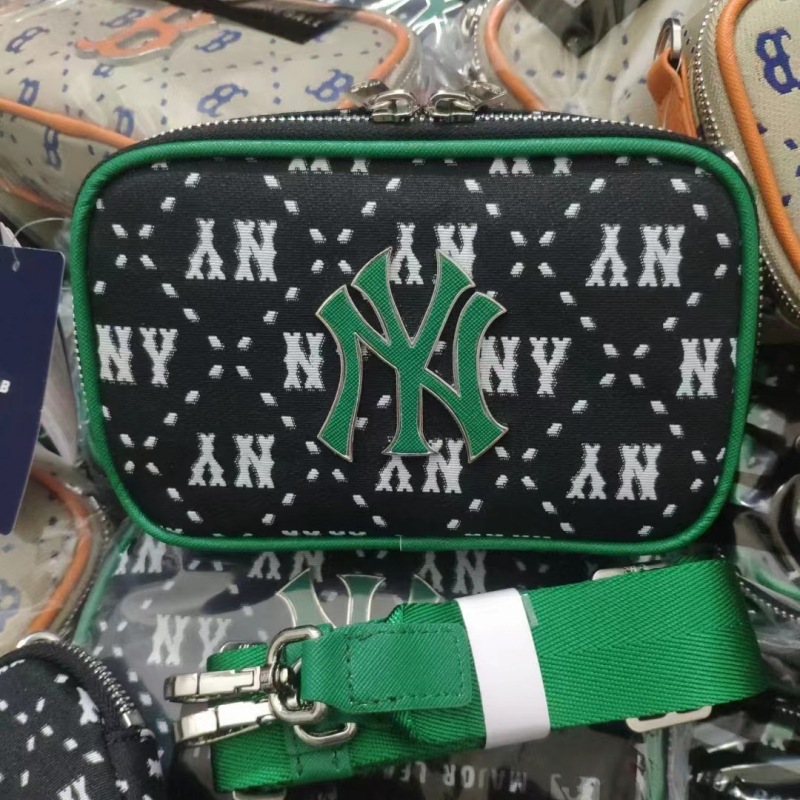 mlb新款子母相机包 韩国潮流23复古老花ny字母小方包斜挎包单肩包