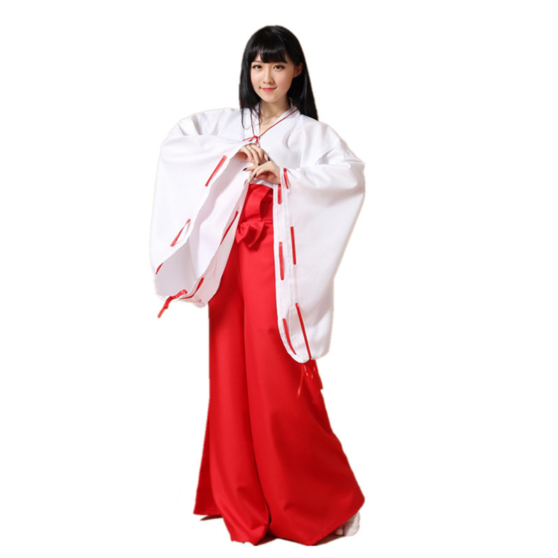 全套犬夜叉cosplay服装桔梗cos服和服动漫日本巫女服道具