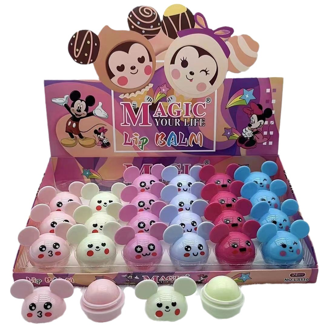 Foreign Trade Popular Style Mickey Mouse Lipstick Set Vaseline Lip Balm Moisturizing and Anti-Cracking Exclusive for Cross-Border Lip Care