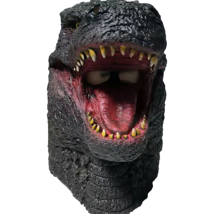hot万圣节新品哥斯拉大战金刚头套怪兽恐怖之王乳胶面具活动装扮