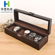 新款跨境手表盒现货批发轻奢版手表收纳盒6位实木纹烤漆 手表盒子