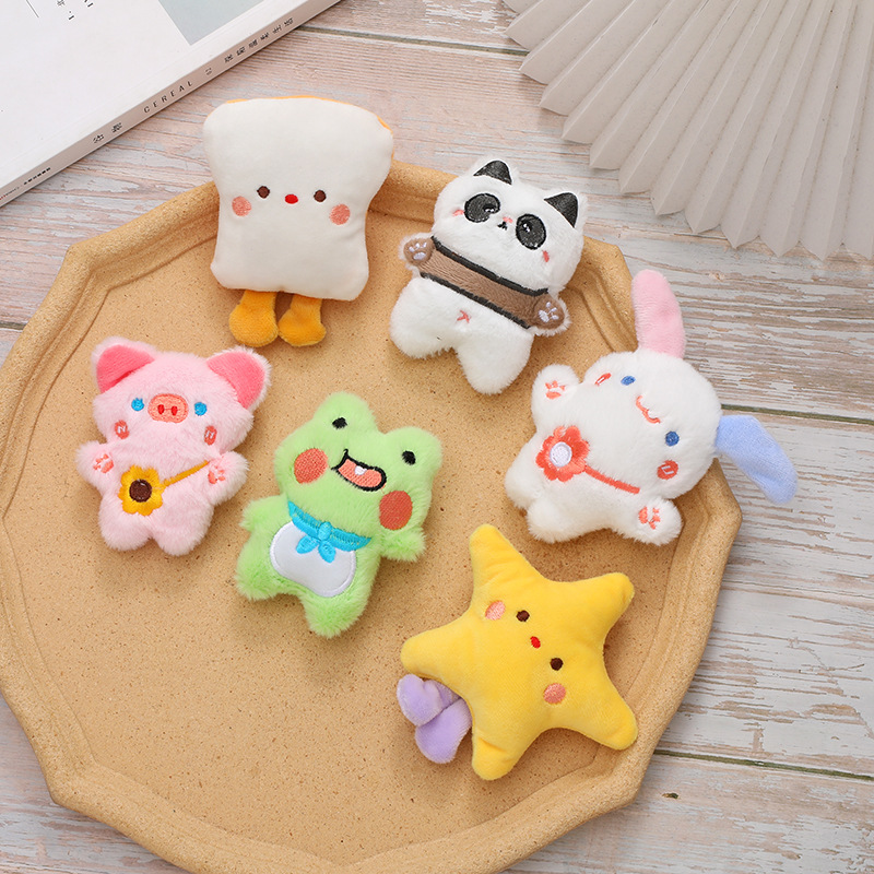 毛绒公仔玩偶可爱熊兔子青蛙猪猪胸针 配饰包包鞋袜围巾diy装饰品