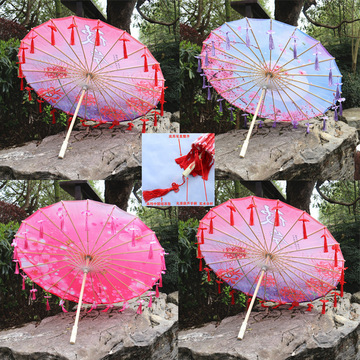 古风汉服油纸伞舞蹈演出伞拍照道具伞古装走秀伞中国风装饰花瓣伞