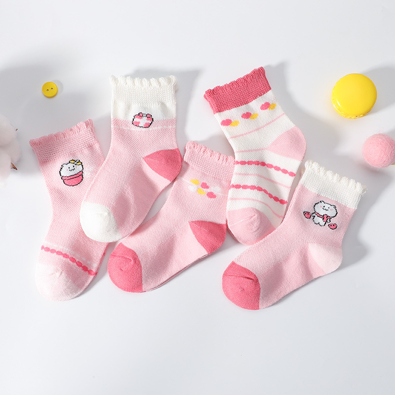 Kid's Socks Children's Spring and Summer Socks Mesh Summer Boys and Girls Socks Baby Socks Mid-Calf 1-12 Years Old Wholesale Children's Socks