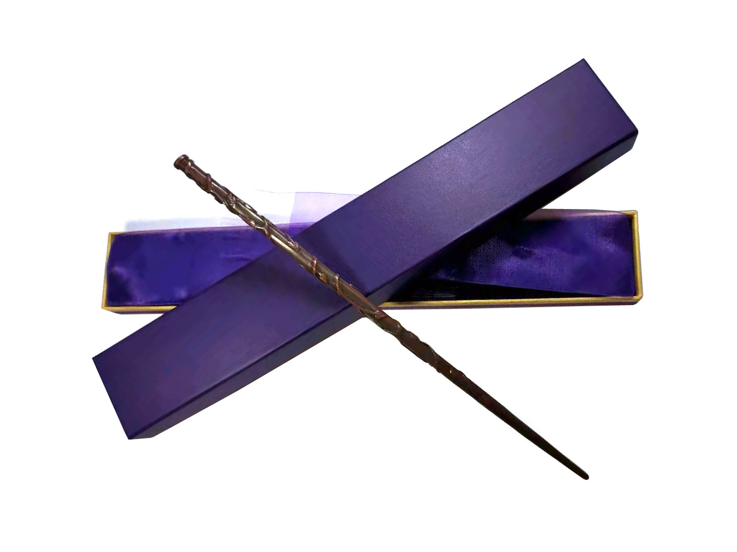 哈利波特魔法棒 哈利波特魔杖 赫敏 魔法棒 万圣节cos魔法棒 紫盒