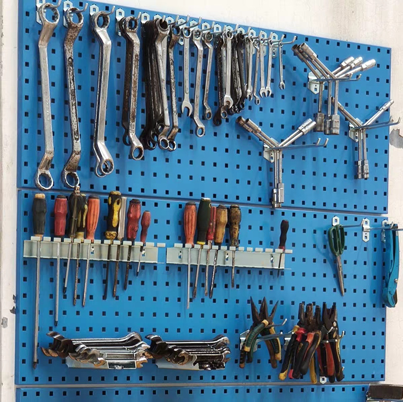 洞洞板货架挂钩毛巾架扳手架五金工具挂板汽修工具墙方孔货架挂钩