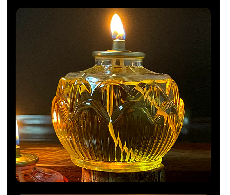 送防风罩莲花酥油灯24小时36小时65液体油灯长明灯家用供佛大蜡烛