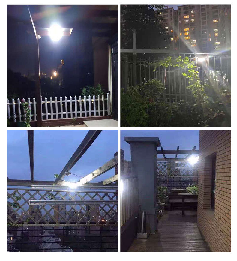 新款太阳能灯 人体感应cob强光路灯室外遥控太阳能光感庭院灯壁灯