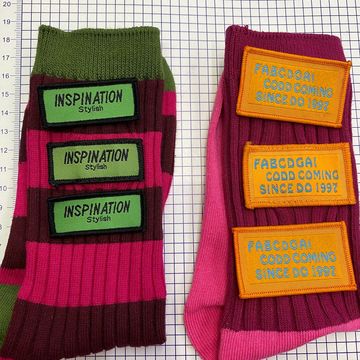 包边织唛 袜子标配饰 服装辅料织标皮标