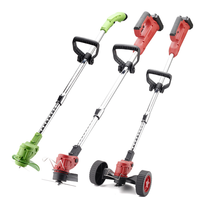 手推式电动割草机轮充电式家用小型多功能草坪锂电池除草机剪草机