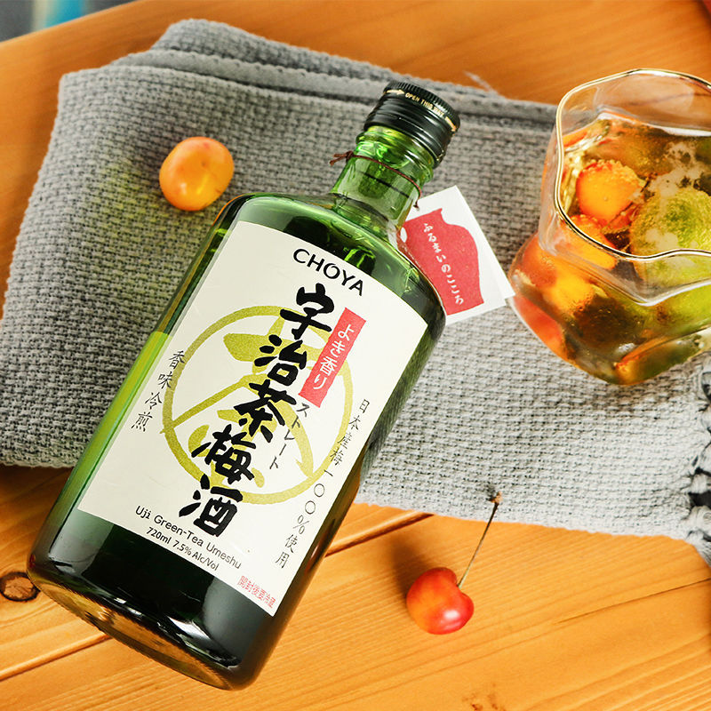 choya-俏雅宇治茶梅酒 日本原装进口女士青梅酒抹茶味梅子酒720ml