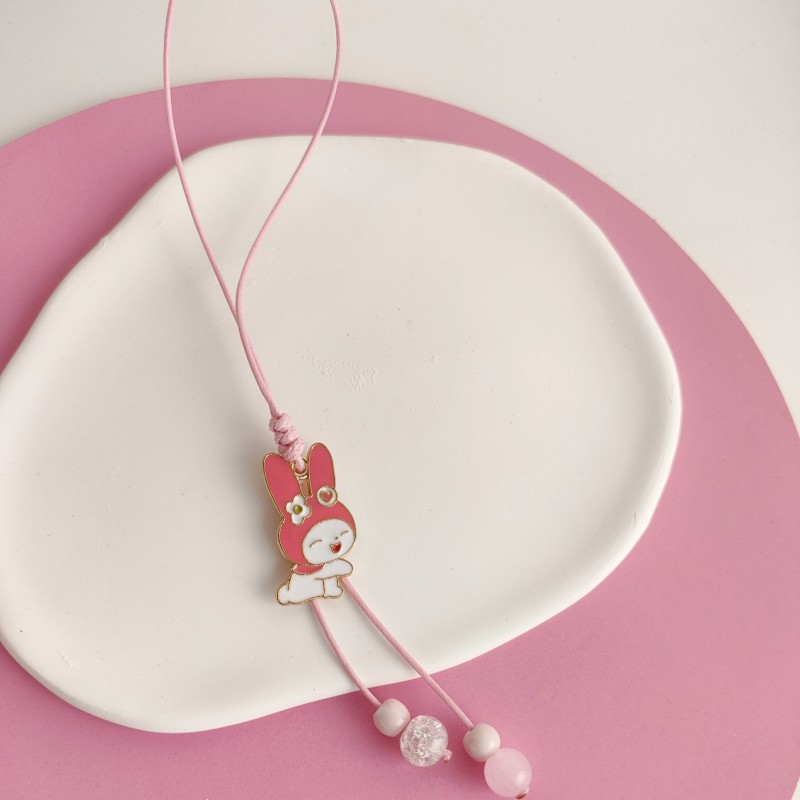 Cute Cartoon Cinnamoroll Babycinnamoroll Pendant Car Key Ring Braid Rope Creative Mobile Phone Chain Pendant Bag Accessories Female